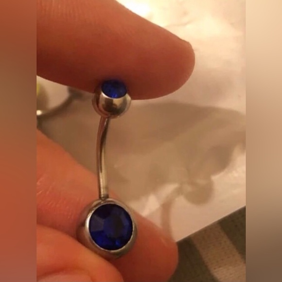 SET A-4 Pcs CZ Multicolored Belly Rings Stainless Steel 16g NWT - Picture 12 of 15